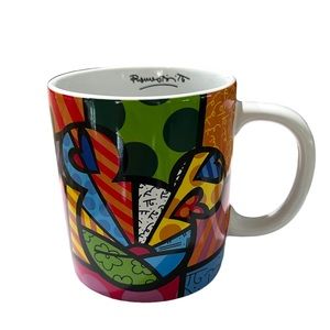 Romero Britto Disney Mug Peace Love & Mickey 2011 16oz